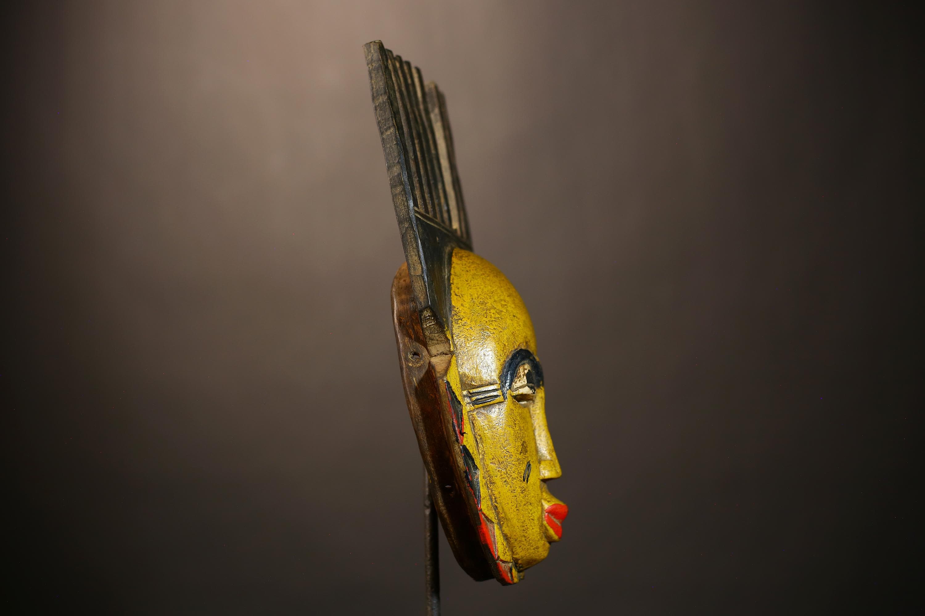 Handmade Bambara Ntomo Initiation Mask | African Tribal Wall Art | Unique Wooden Home Décor | Cultural Masque Display-G4926