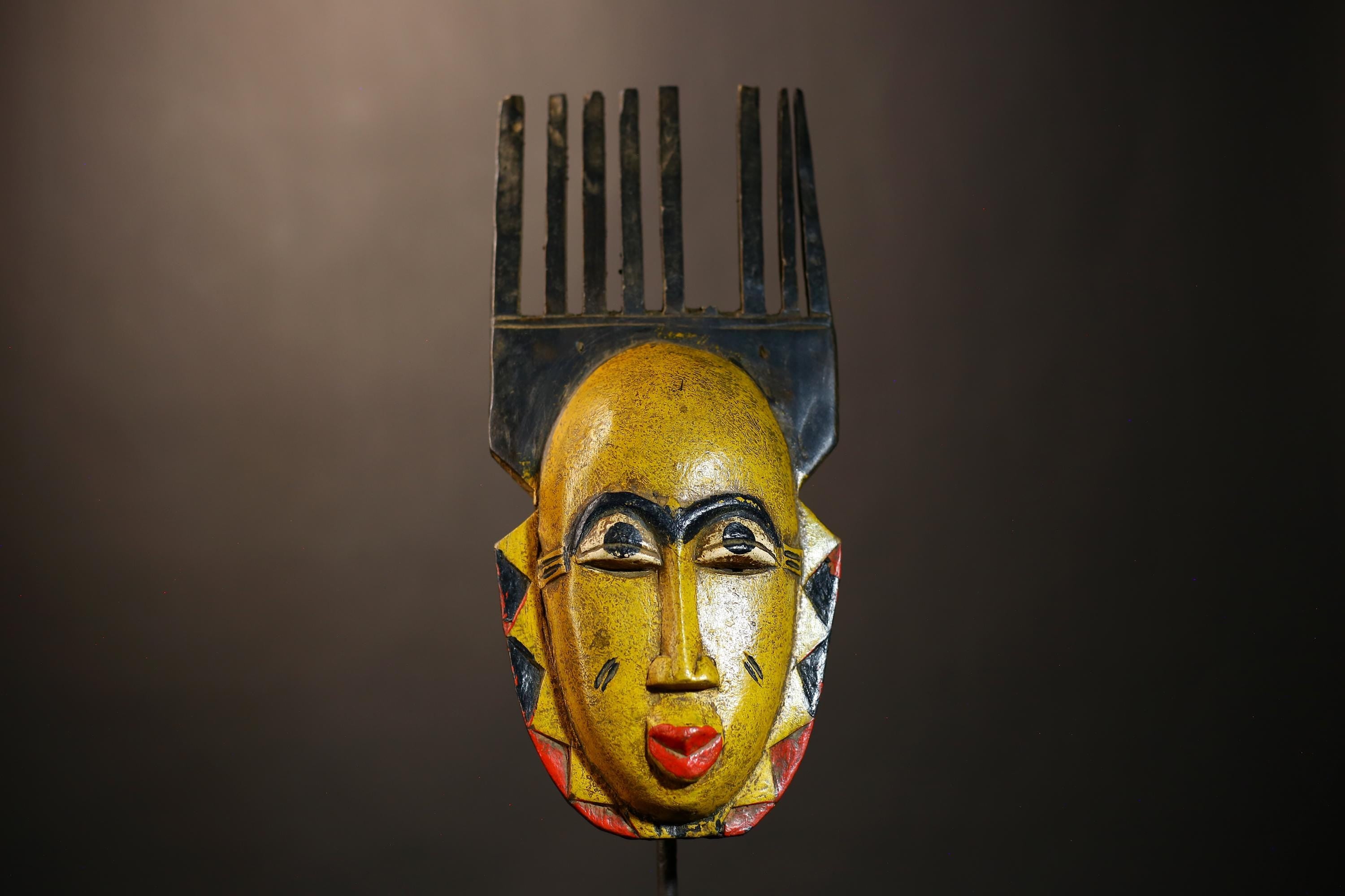 Handmade Bambara Ntomo Initiation Mask | African Tribal Wall Art | Unique Wooden Home Décor | Cultural Masque Display-G4926