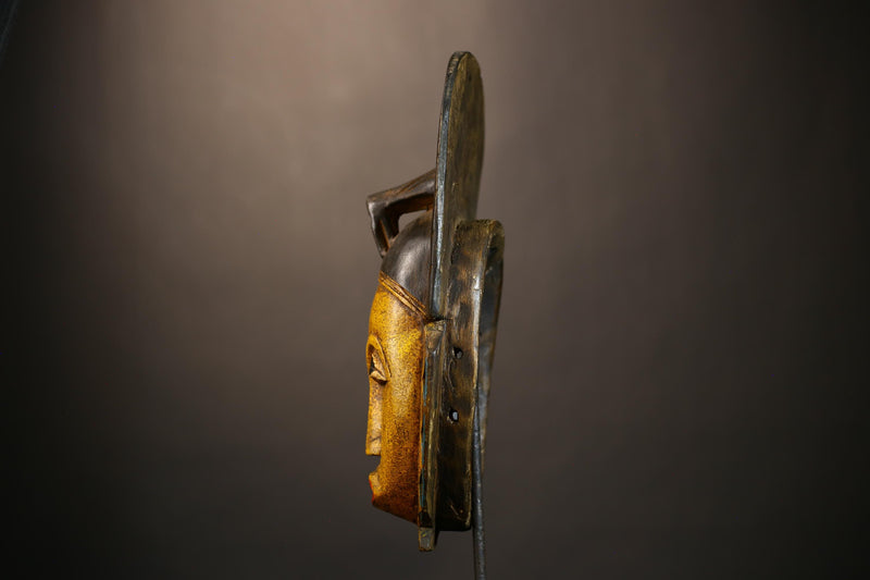 Handmade Bambara Ntomo Initiation Mask | African Tribal Wall Art | Unique Wooden Home Décor | Cultural Masque Display -G4925