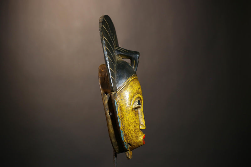 Handmade Bambara Ntomo Initiation Mask | African Tribal Wall Art | Unique Wooden Home Décor | Cultural Masque Display -G4925