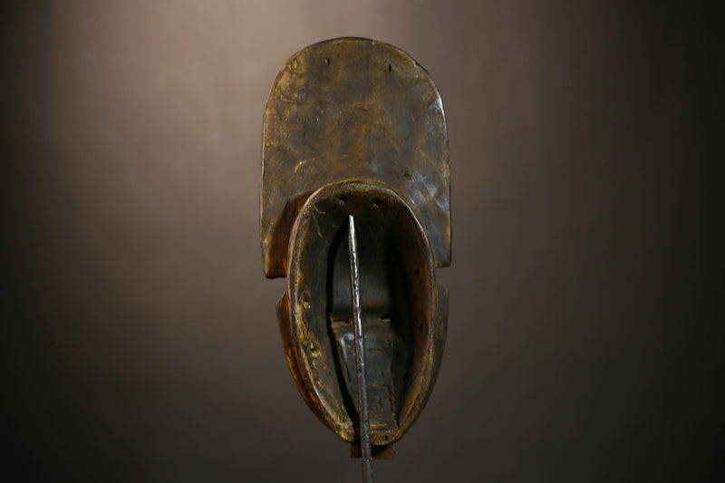 Handmade Bambara Ntomo Initiation Mask | African Tribal Wall Art | Unique Wooden Home Décor | Cultural Masque Display -G4925