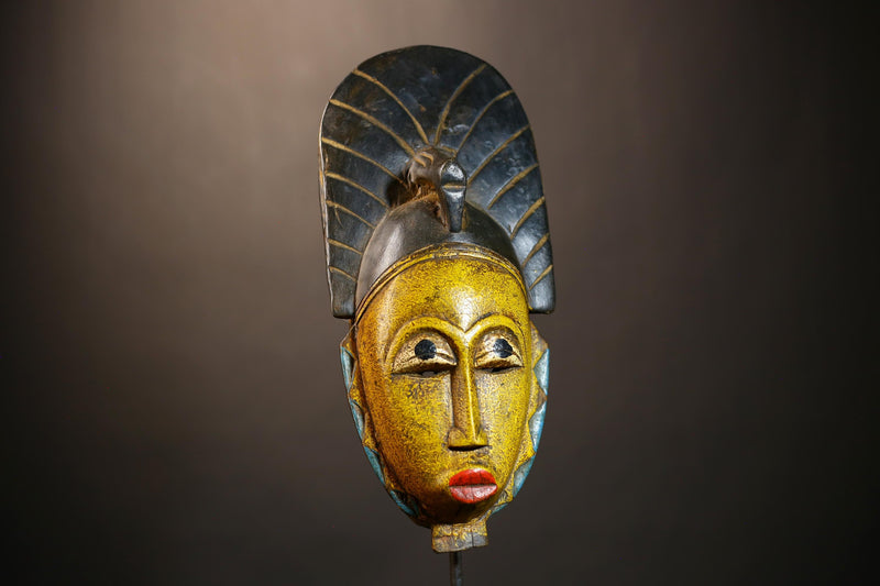 Handmade Bambara Ntomo Initiation Mask | African Tribal Wall Art | Unique Wooden Home Décor | Cultural Masque Display -G4925