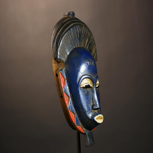 Handmade Bambara Ntomo Initiation Mask | African Tribal Wall Art | Unique Wooden Home Décor | Cultural Masque Display -G4924