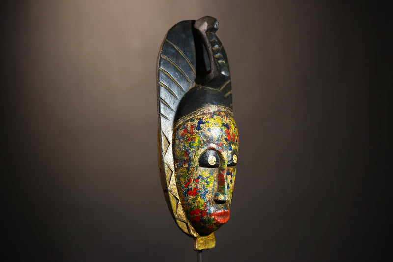 Handcrafted Guro Baule African Masks | Unique Wall Decor | Cultural Gift | Wooden Tribal Mask Art-G4923