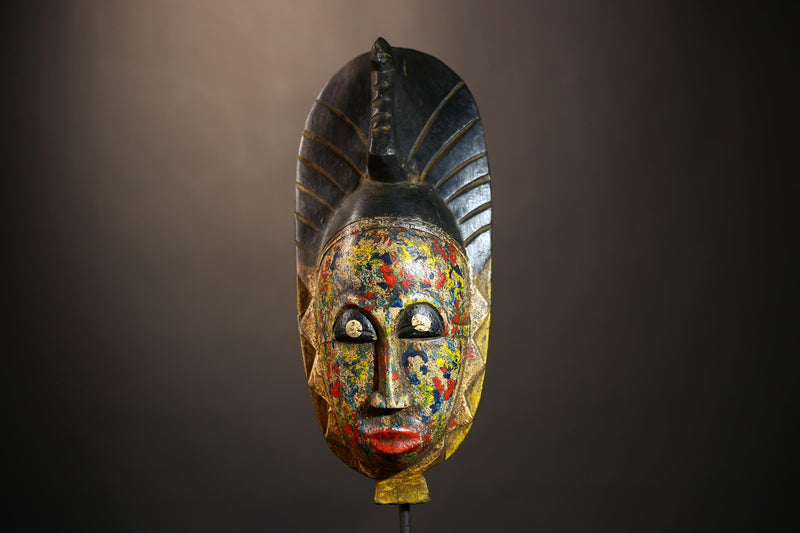 Handcrafted Guro Baule African Masks | Unique Wall Decor | Cultural Gift | Wooden Tribal Mask Art-G4923