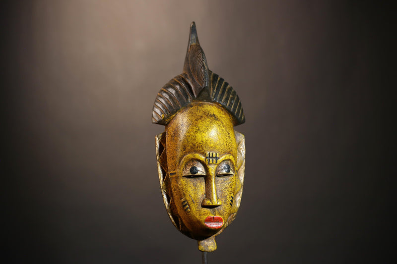 Handcrafted Guro Baule African Masks | Unique Wall Decor | Cultural Gift | Wooden Tribal Mask Art-G4922