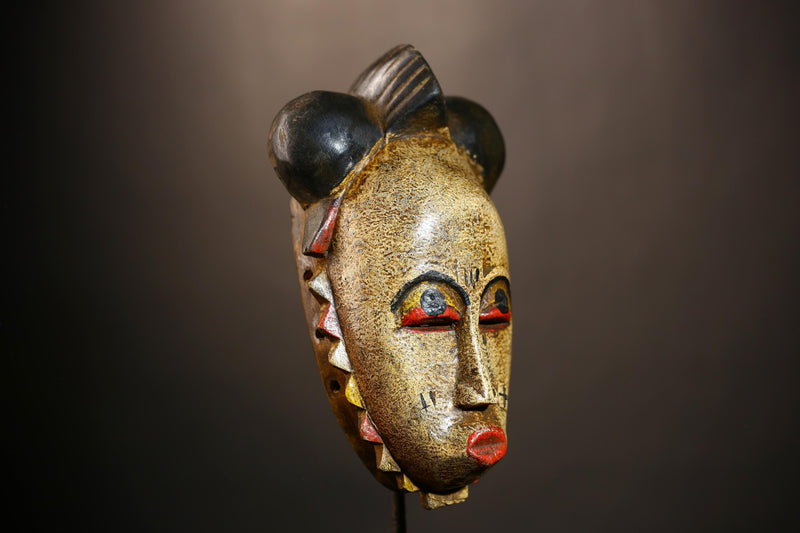 Guro Baule Hand-Carved African Mask | Unique Tribal Wall Art | Wooden Home Decor | Cultural Decor Piece -G4921