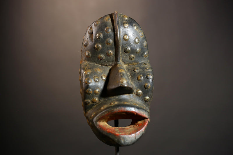 Antique Dan Keran Mask | African Wooden Art from Liberia | Unique Decor | Cultural Collectible | Tribal Wall Hanging-G4932