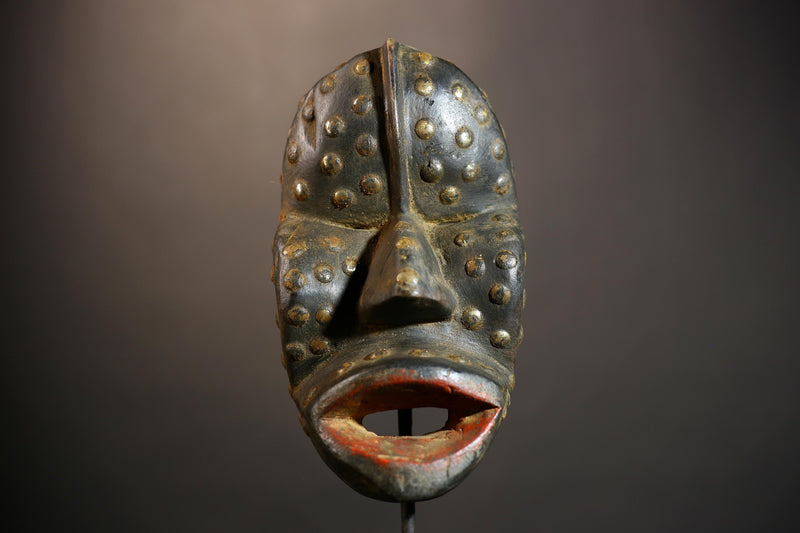 Antique Dan Keran Mask | African Wooden Art from Liberia | Unique Decor | Cultural Collectible | Tribal Wall Hanging-G4932