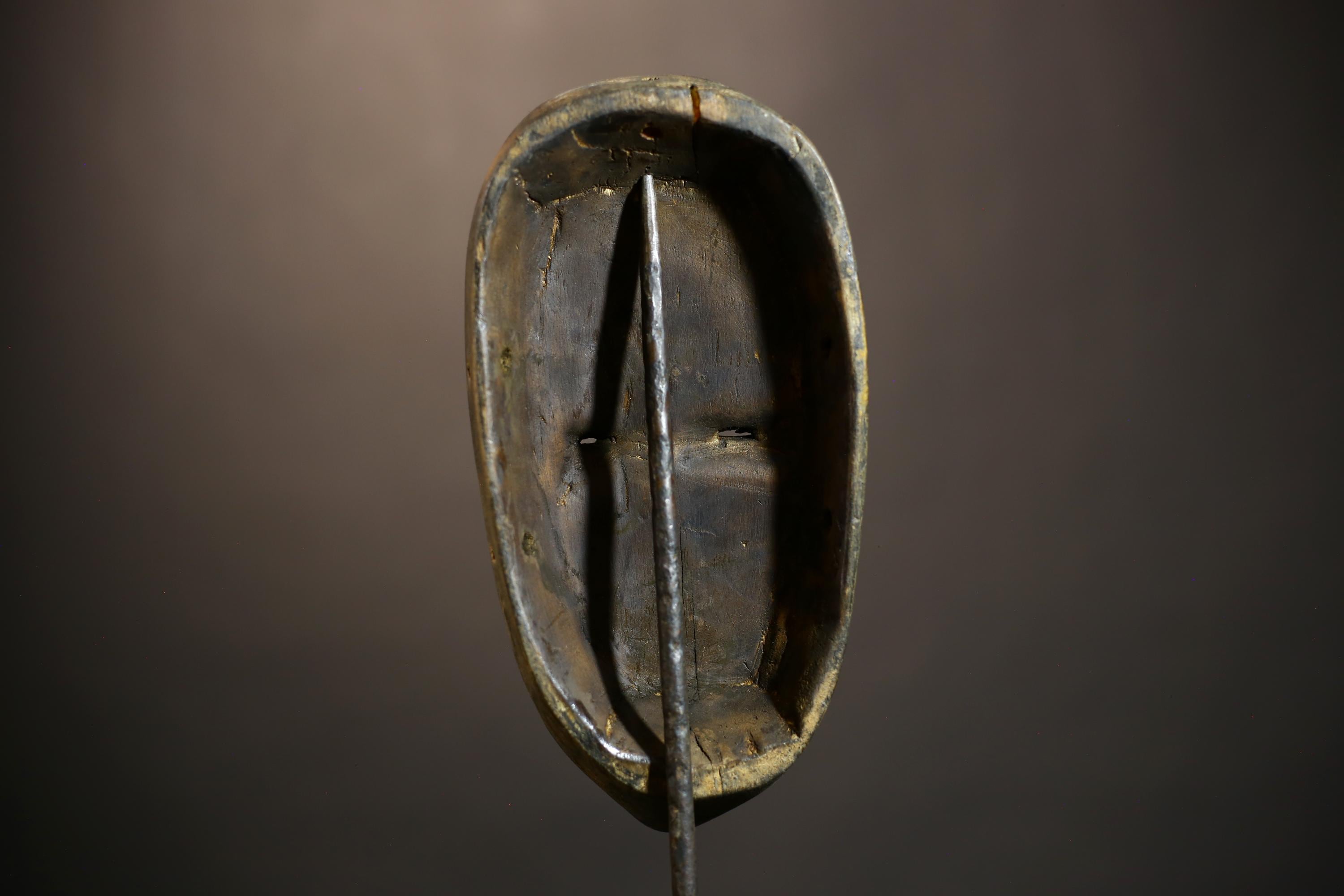Antique Dan Keran African Mask | Unique Wooden Art from Liberia | Vintage Decor Piece | Cultural Wall Hanging Accent-G4930