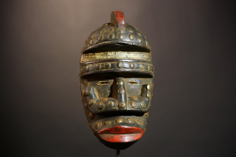 African Antique Dan Keran Mask Wooden Art from Liberia Unique Decor -G4929