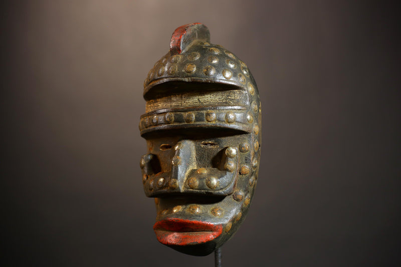 African Antique Dan Keran Mask Wooden Art from Liberia Unique Decor -G4929