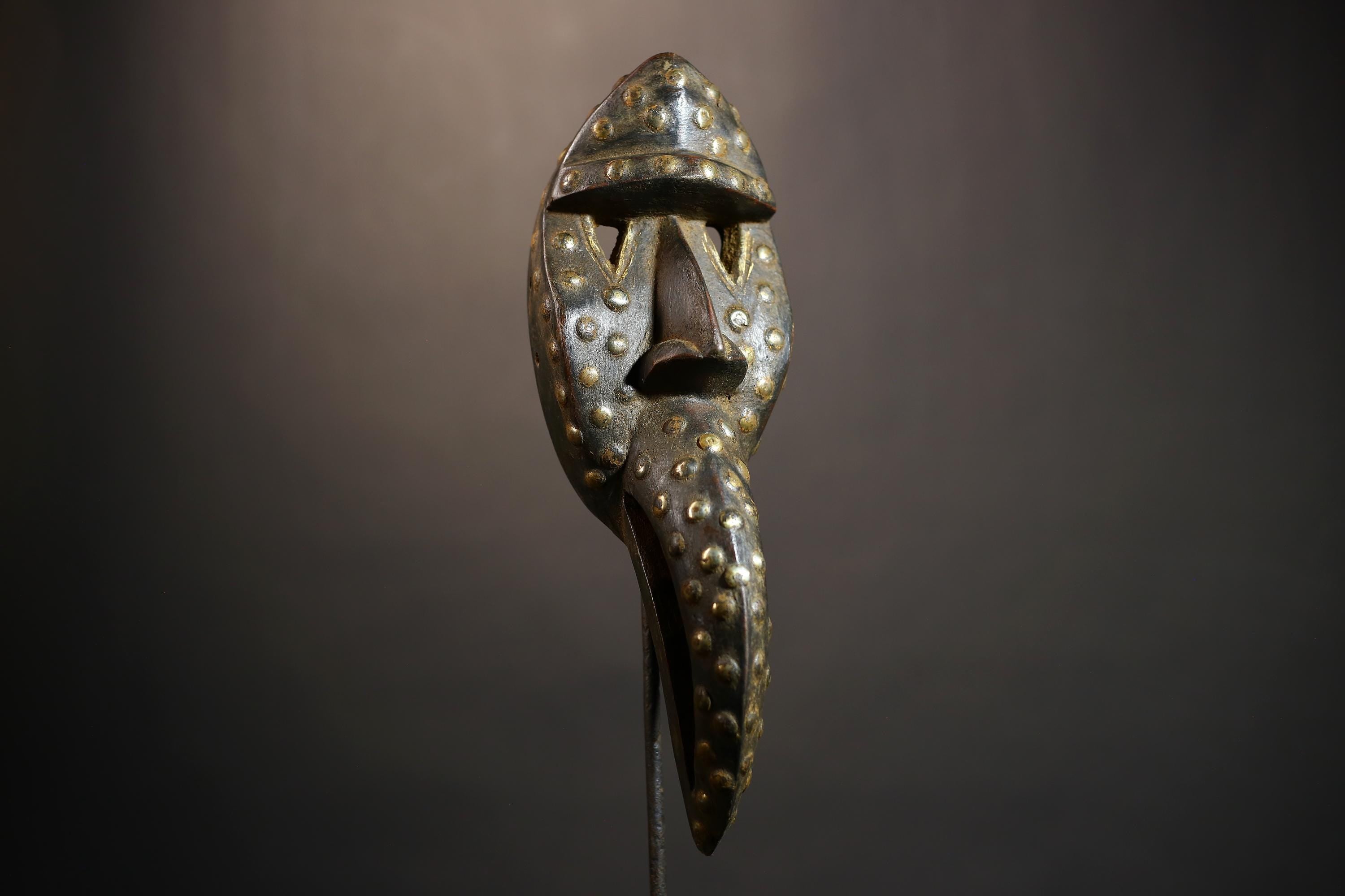 Antique Dan Bird Mask | Unique Wooden Art from Liberia | African Decor | Vintage Tribal Wall Hanging Sculpture-G4928