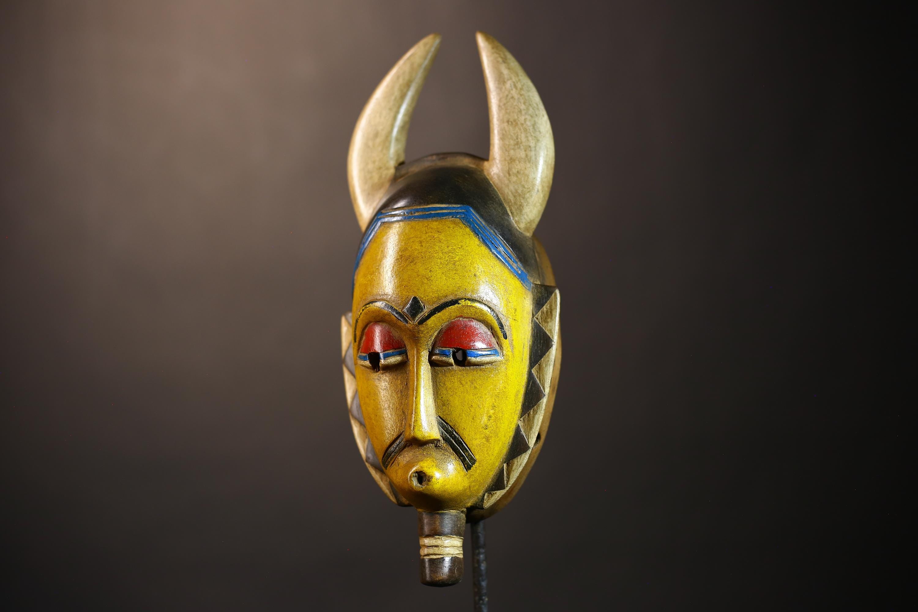 African Vintage Guro Mask | Handcrafted Tribal Art | Unique Wall Decor Piece | Ethnic Home Decoration | Bohemian Style Accent-G5094