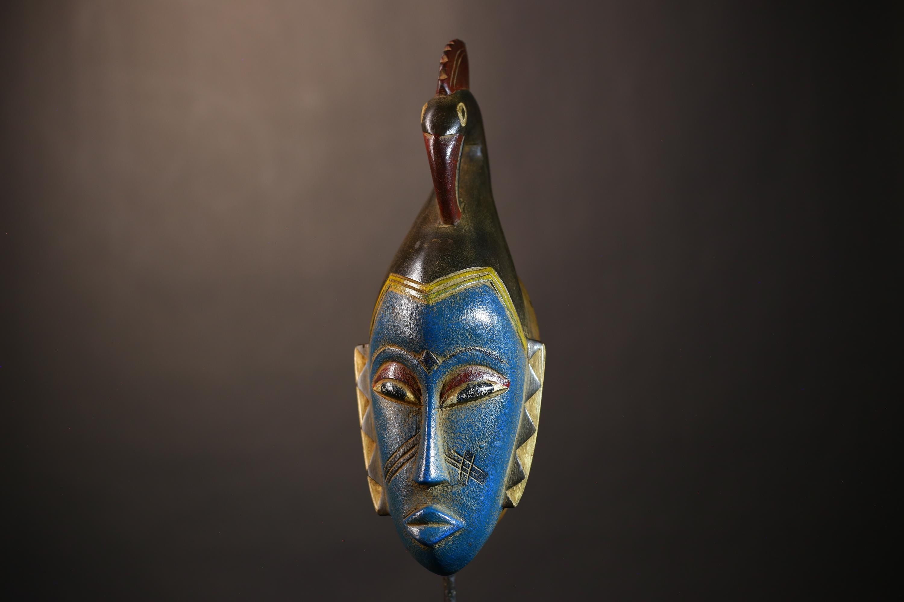African Vintage Guro Mask | Handcrafted Tribal Art | Unique Wall Decor Piece | Ethnic Home Accent | Artisan Crafted Decor-G5092