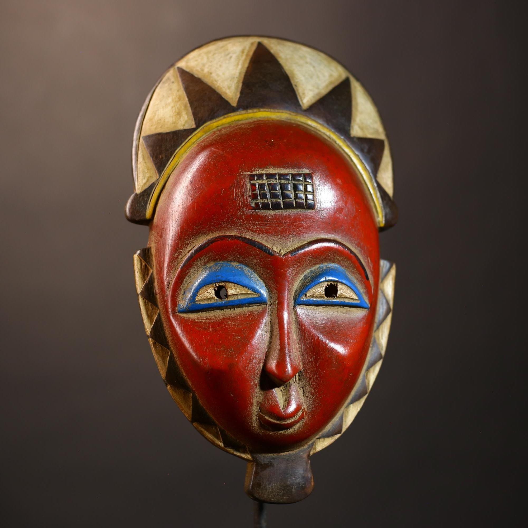 African Vintage Guro Mask | Handcrafted Tribal Art | Unique Wall Decor Piece | Cultural Home Accent | Artisan Decor Item-G5091