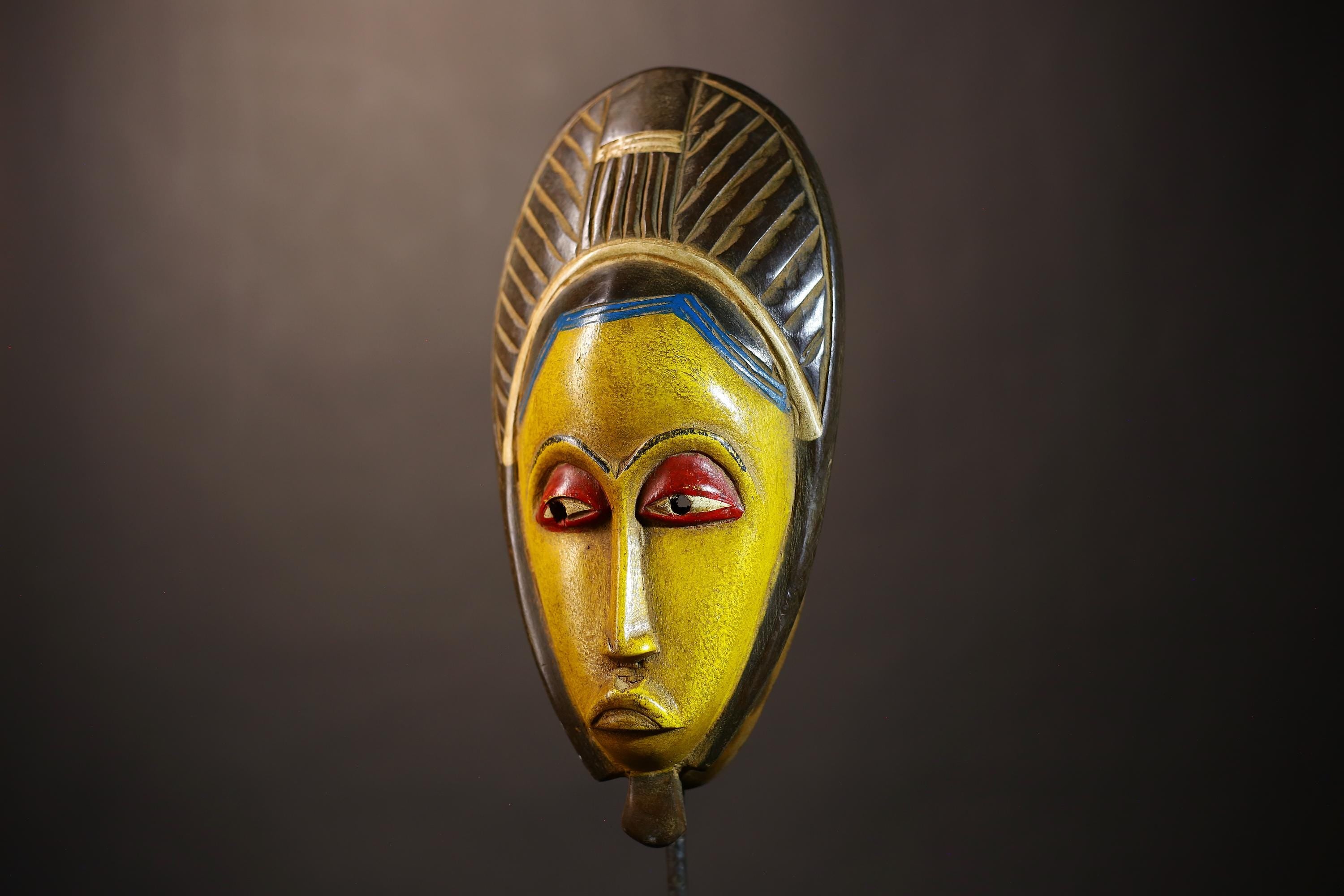 African Vintage Handcrafted Guro Mask | Tribal Wall Art | Unique Home Decor | Ethnic Artwork | Gift for Art Lovers | African Heritage-G5090