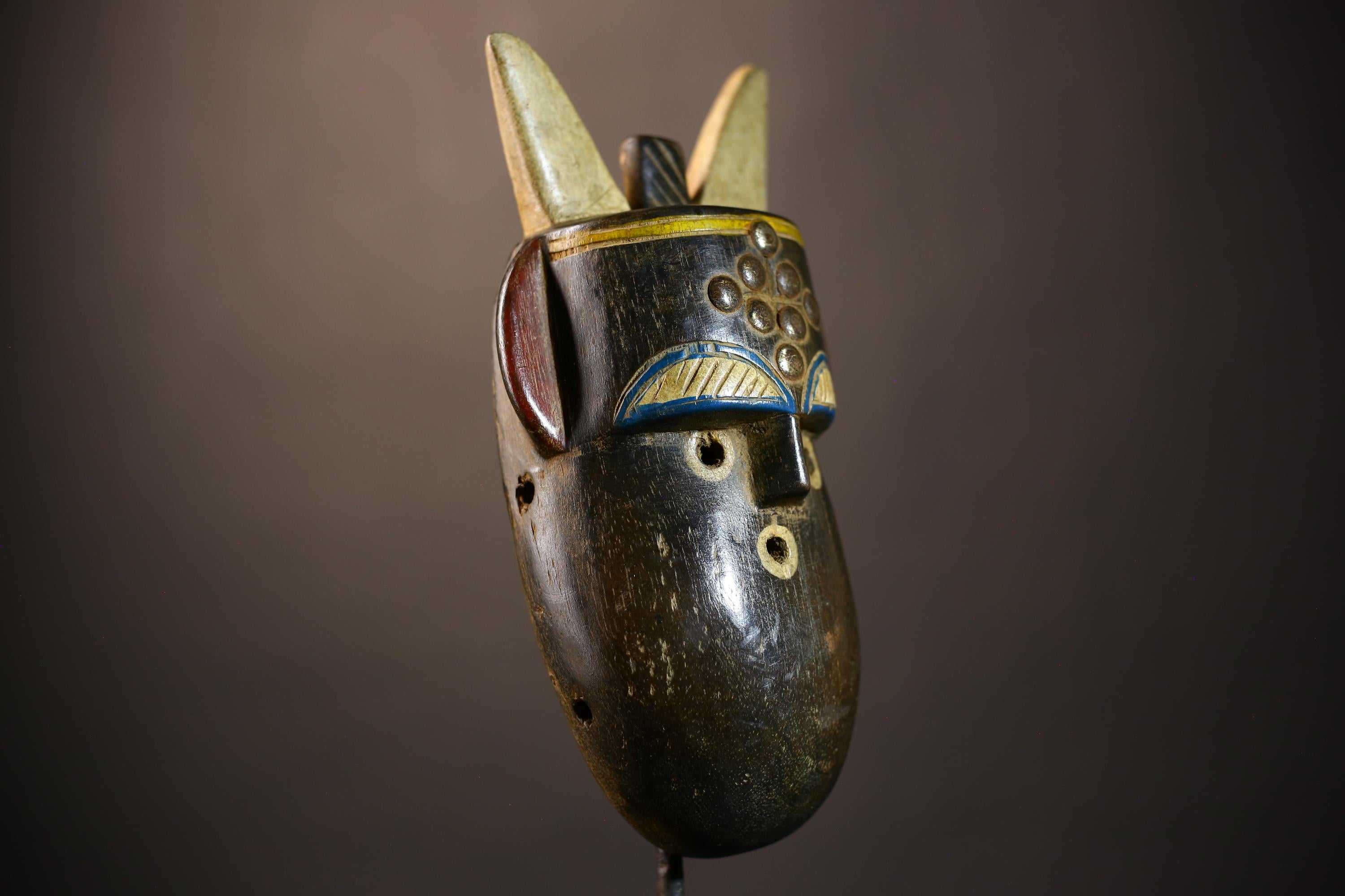 African Vintage Baule Mask | Hand-Carved TOMA TOMA Tribe Art | Unique Wall Decor | Exquisite Cultural Decor Piece-G5101