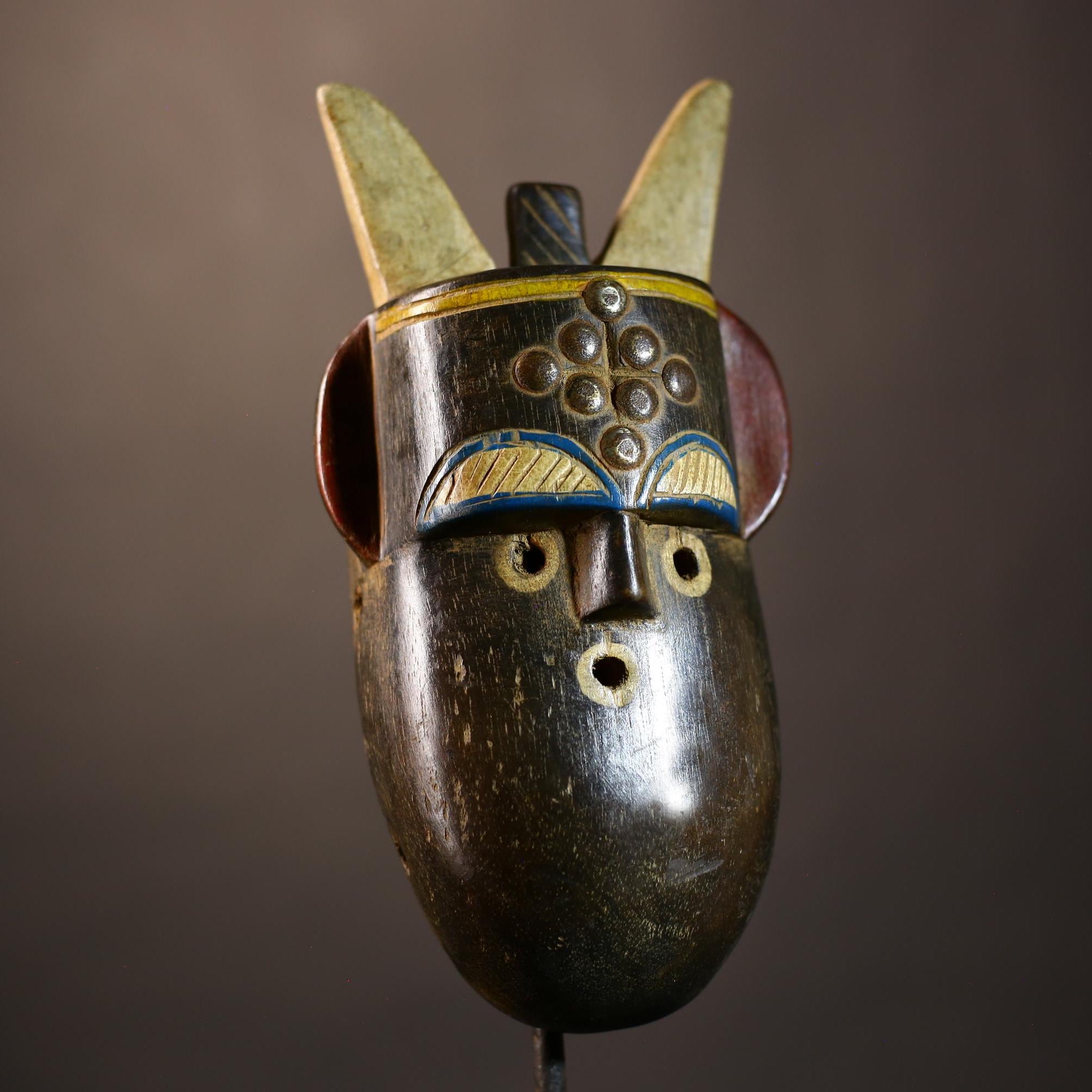 African Vintage Baule Mask | Hand-Carved TOMA TOMA Tribe Art | Unique Wall Decor | Exquisite Cultural Decor Piece-G5101