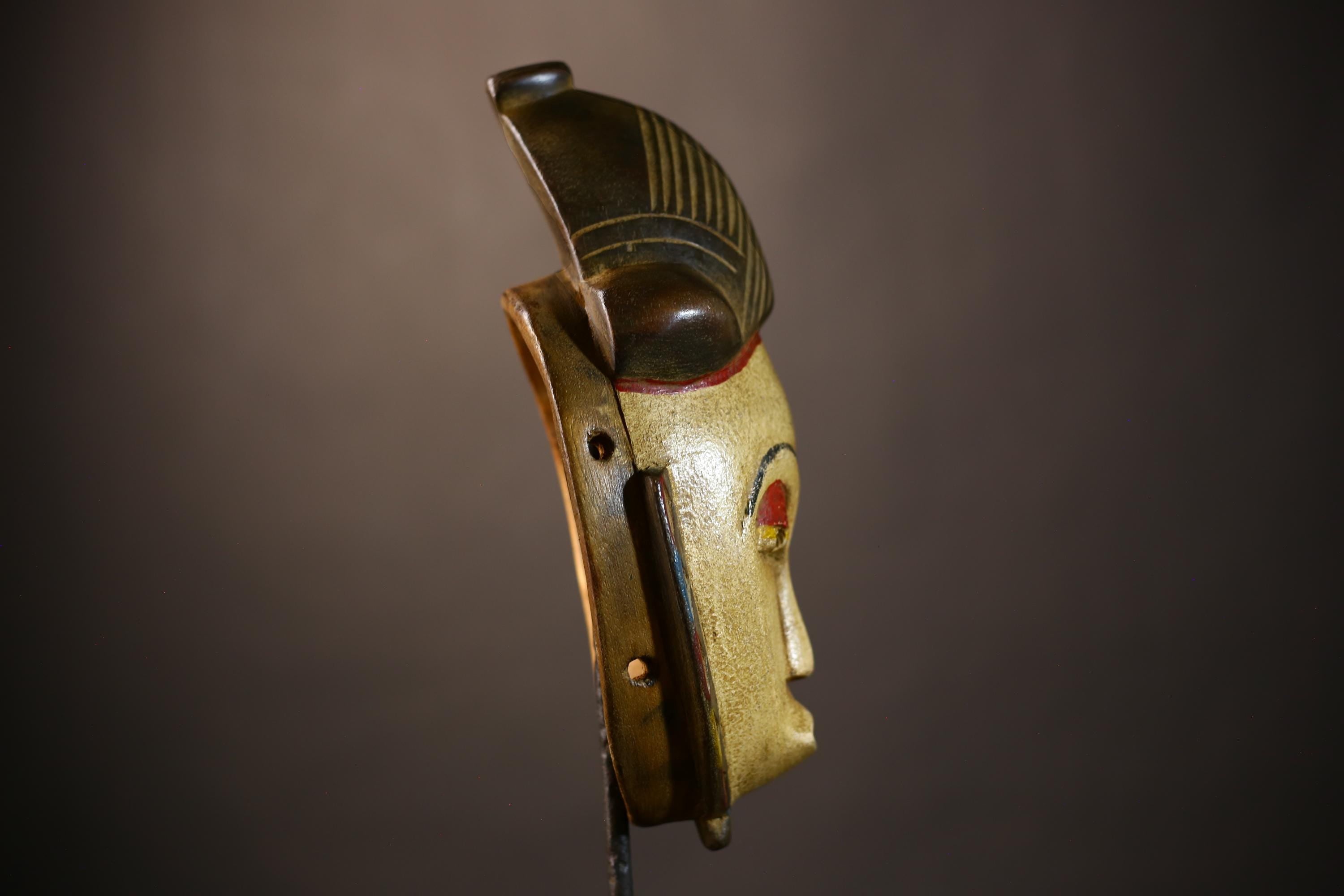 African Vintage Baule Mask | Handcrafted Wall Art | Unique Home Decor | Ethnic Decor Piece for Distinctive Interiors -G5100