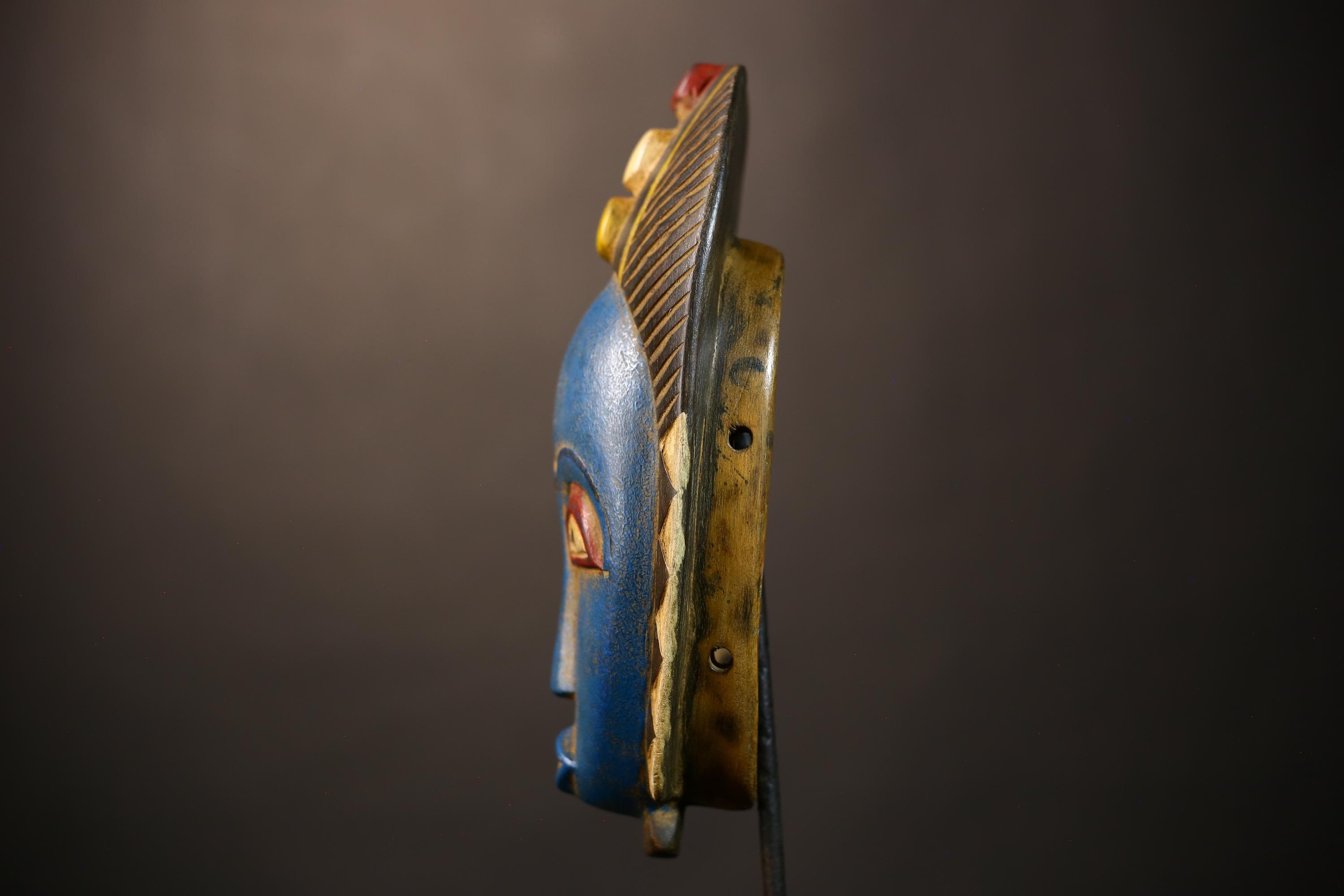African Vintage Baule Mask | Handcrafted Wall Art | Unique Home Decor Sculpture | Cultural Decorative Piece-G5069
