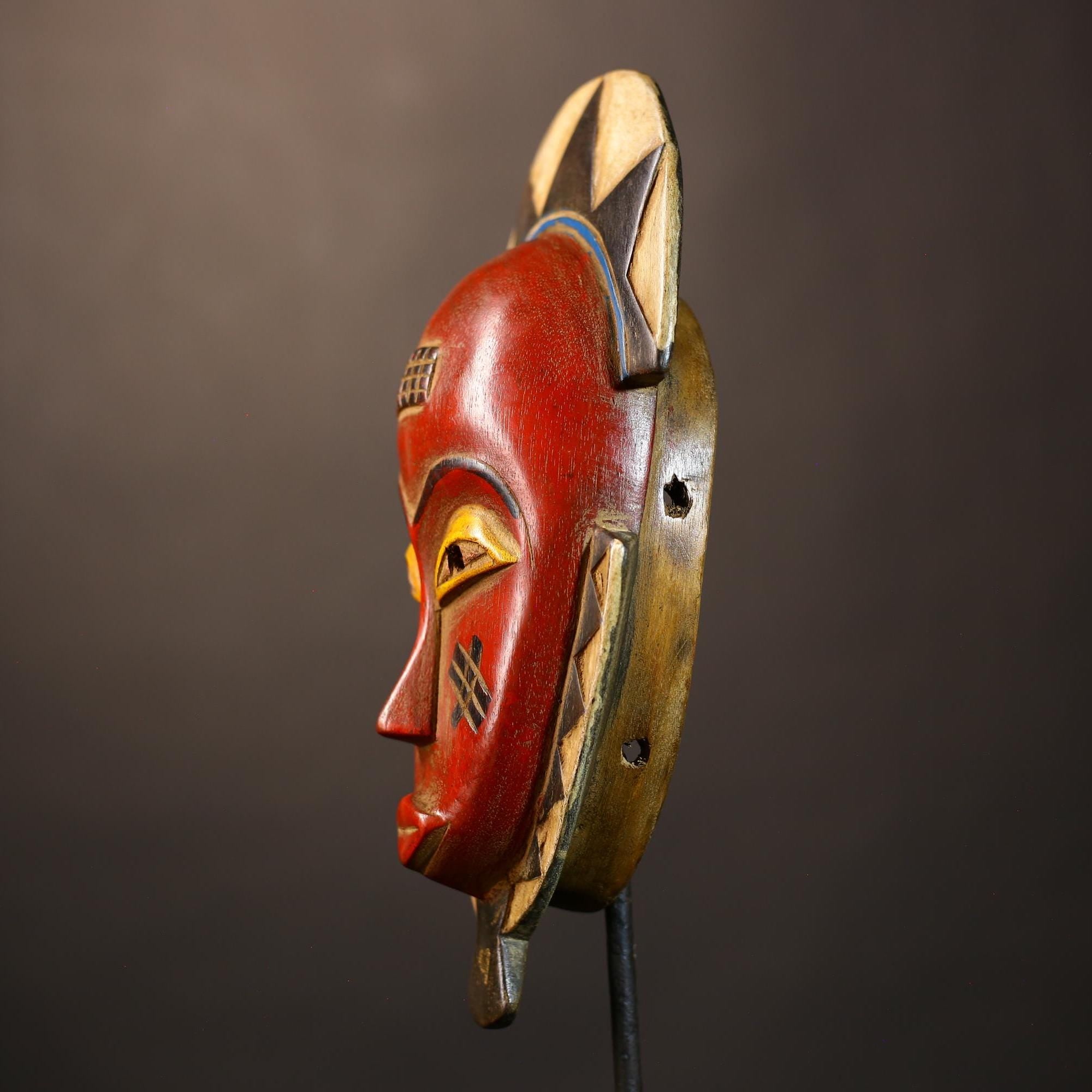 African Vintage Guro Mask | Handcrafted Tribal Art | Unique Wall Decor Piece | Ethnic Wall Hanging for Collectors-G5066