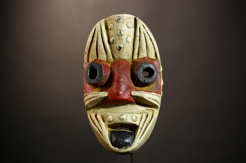 African Tribal Mask Decor | Handcrafted Dan Kran Wood Art | Unique Home and Garden Ethnic Mask | Authentic African Decor  -G4943