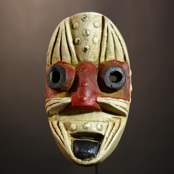 African Tribal Mask Decor | Handcrafted Dan Kran Wood Art | Unique Home and Garden Ethnic Mask | Authentic African Decor  -G4943