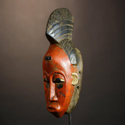 African Handmade Guro Mask | Unique Tribal Art | Decorative Wall Hanging for Authentic Home Decor | Cultural Gift Idea-G4941