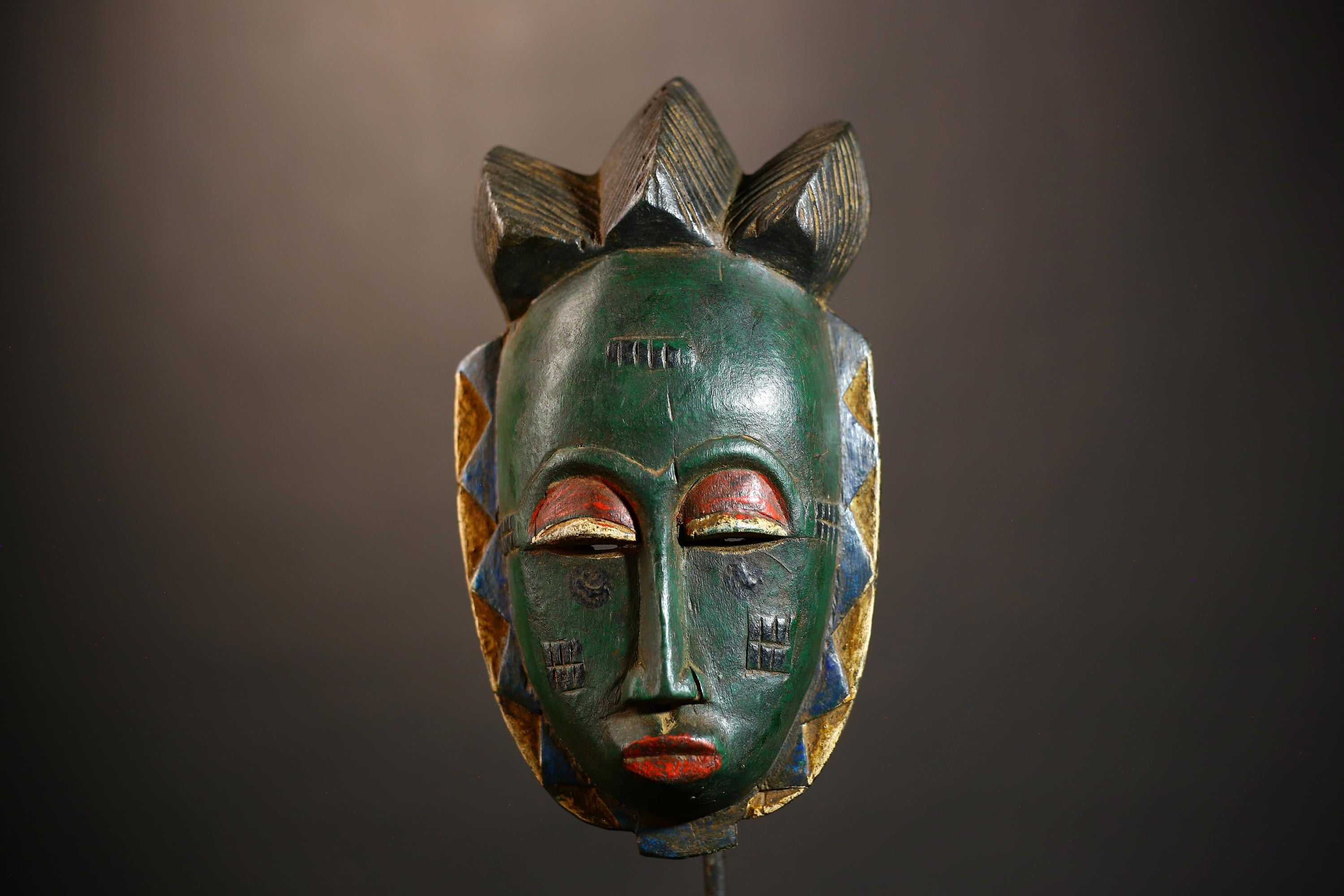 African Handmade Tribal Wood Masks | Guro Ethnic Wall Hanging Decor | Unique Artisan Craft for Home Decor | Cultural Accent Piece -G4938