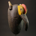 African | Wood Mask | Antique Hand-Carved | Wall Hanging | Elephant Guru Mask | Unique Tribal Decor | Ethnic Art Piece- 2934