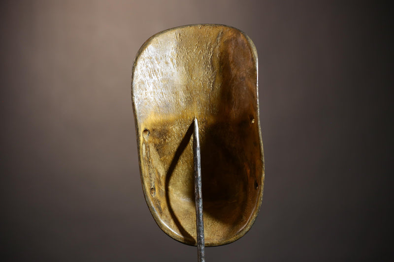 African tribal carved female mask wooden sculpture with breasts engraved scarification patterns ethnic art wall hanging decor-G5110