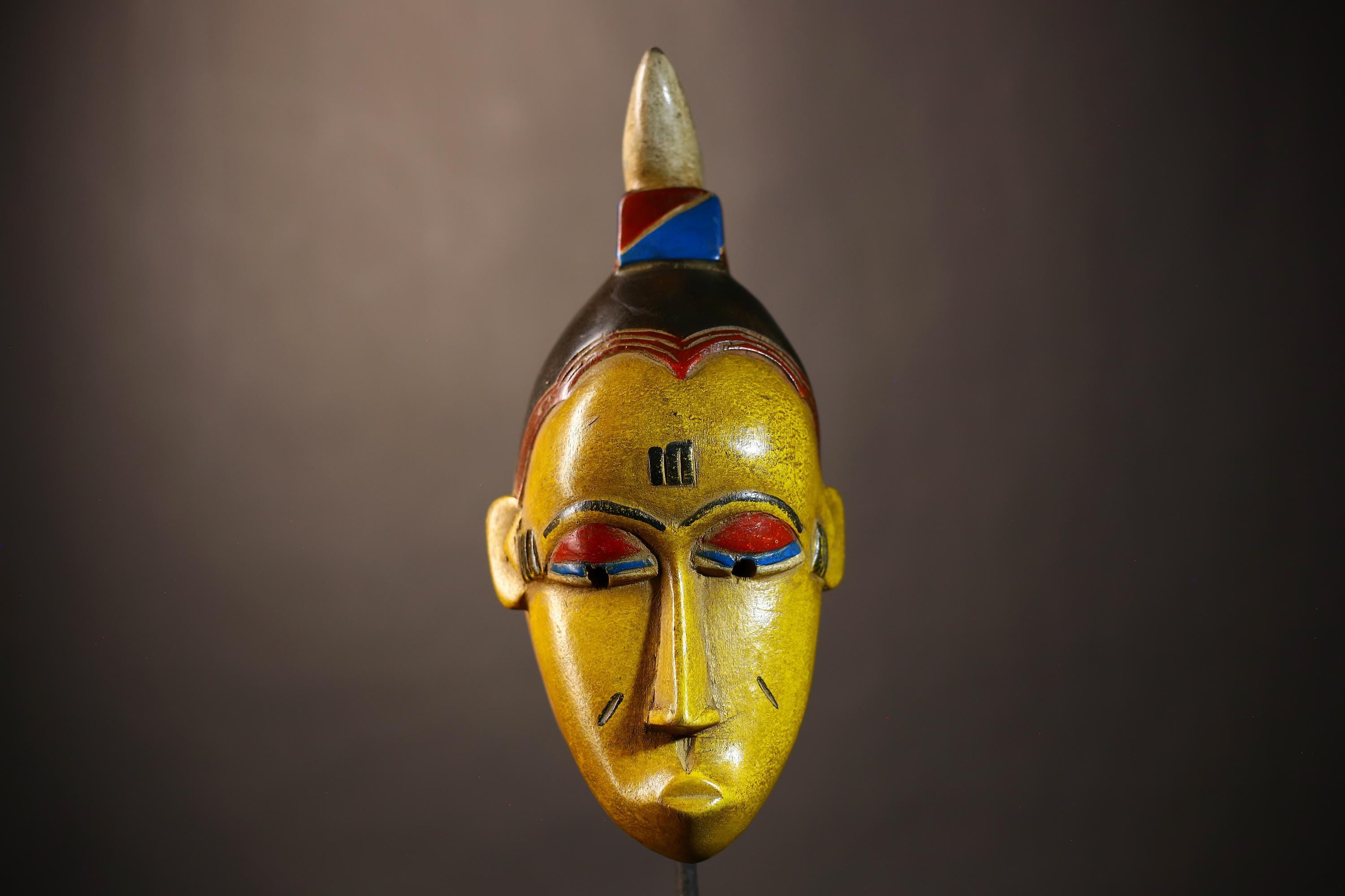African Vintage Baule Mask | Hand Carved Sculpture | Unique Wall Piece | Ethnic Home Decor | Cultural Art Accent -G5103