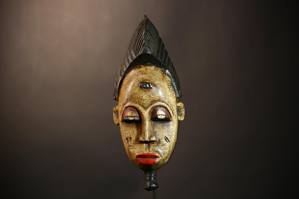 Hand Carved African Baule Mask Wall Décor | Unique Guro Art Masks | Ethnic Tribe Wall Art | Authentic Decorative Masks for Home Decor-G4956