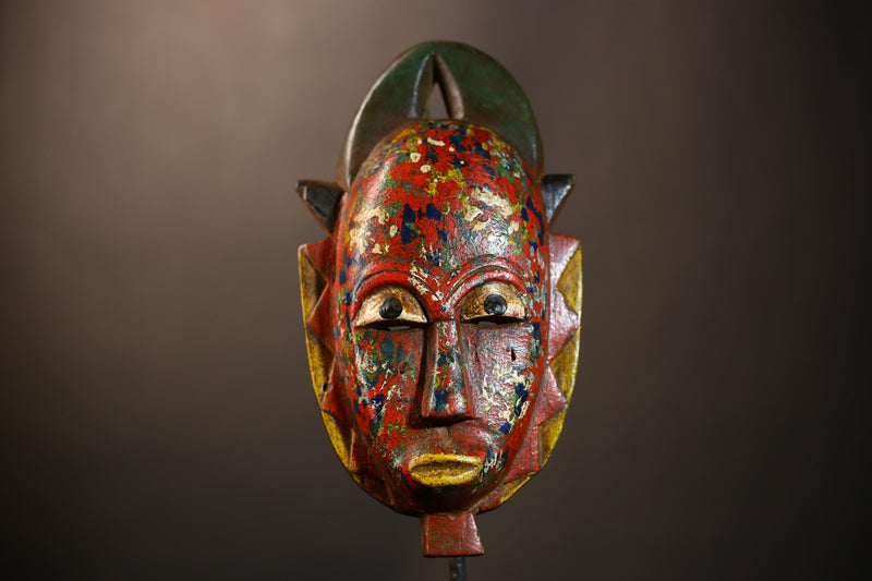 African Guro Tribal Wood Hand-Carved Vintage Mask | Decorative Wall Art | Unique Ethnic Home Decor | Authentic Artisan Mask-G4951