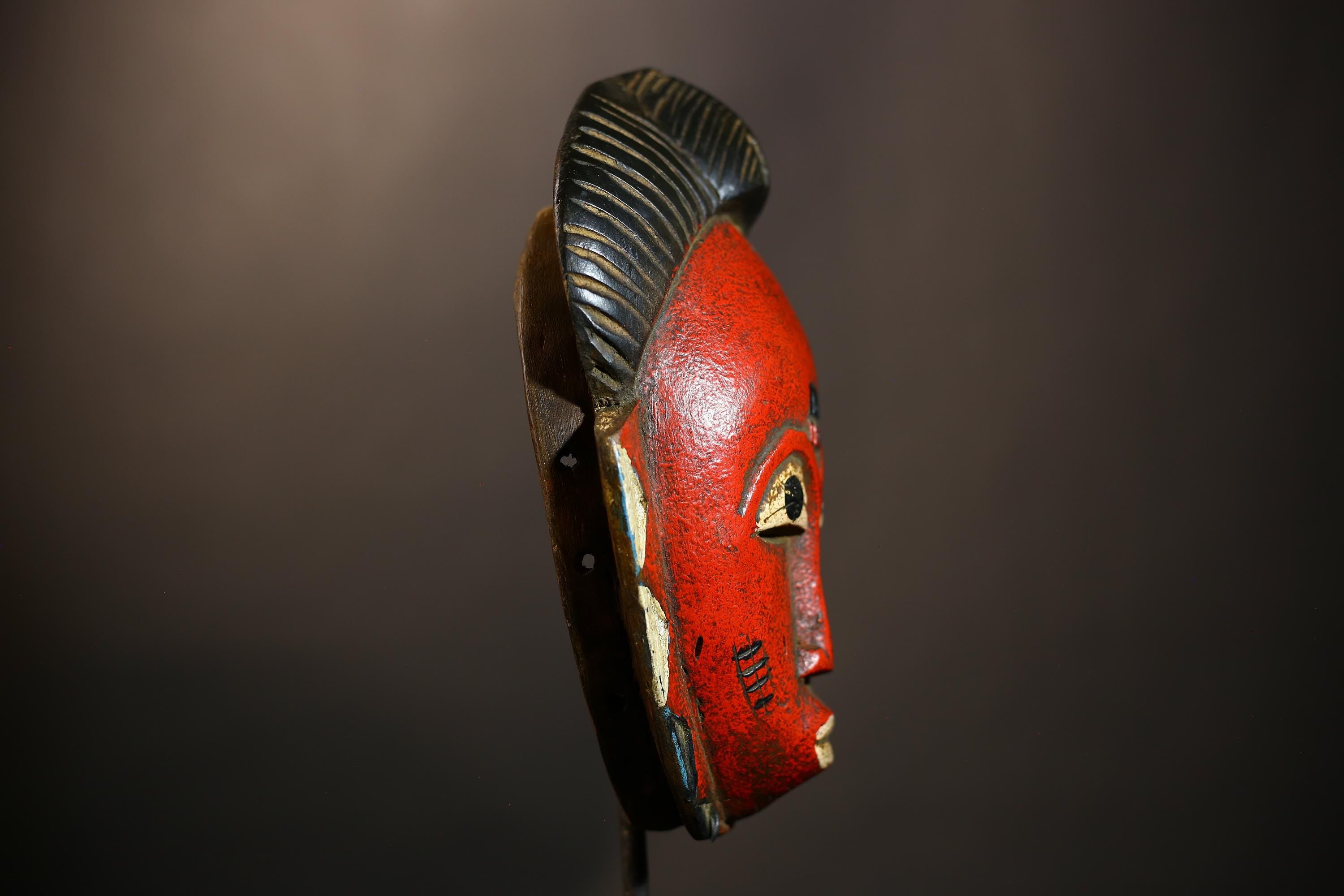 Africa Guro Mask | Vintage Wood Face Wall Decor | Unique Tribal Art | Authentic Collectible Piece | Ethnic Home Accent | Artisan Craft-G4945