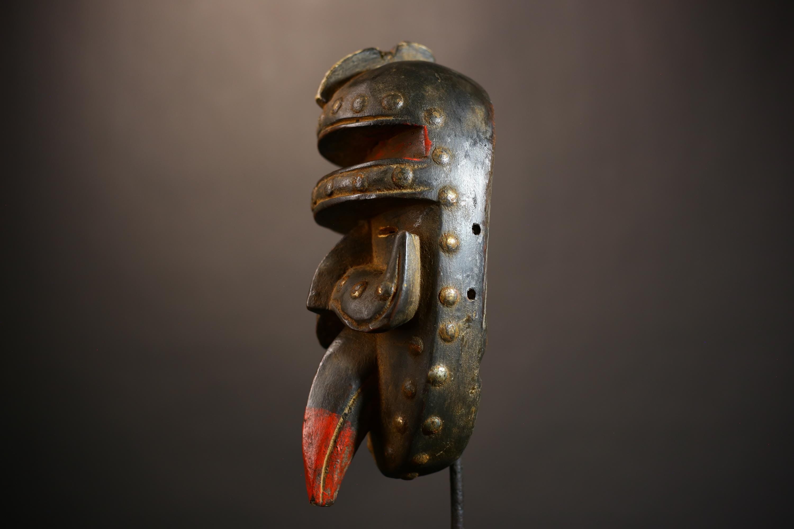 Unique African Tribal Face Mask | Dan Tank Home Decor Art | Authentic Wall Mask | Cultural Accent | Statement Piece for Your Space-G4958