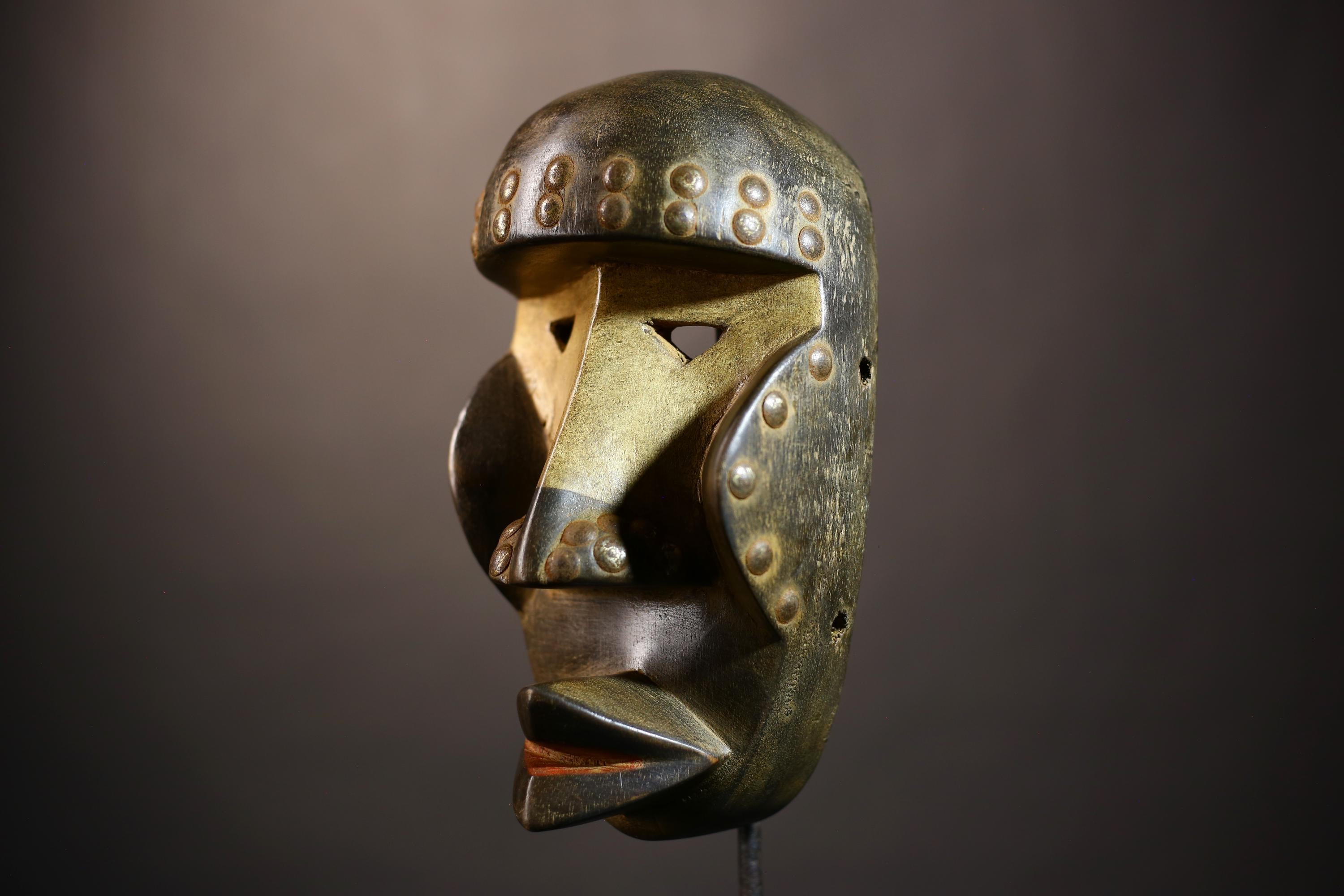 African Vintage Mask | Dan Tribal Art | Wooden Wall Decor | Ethnic Home | Handmade Art | Cultural Wall Mask | Rustic Tribal Decor-G5120