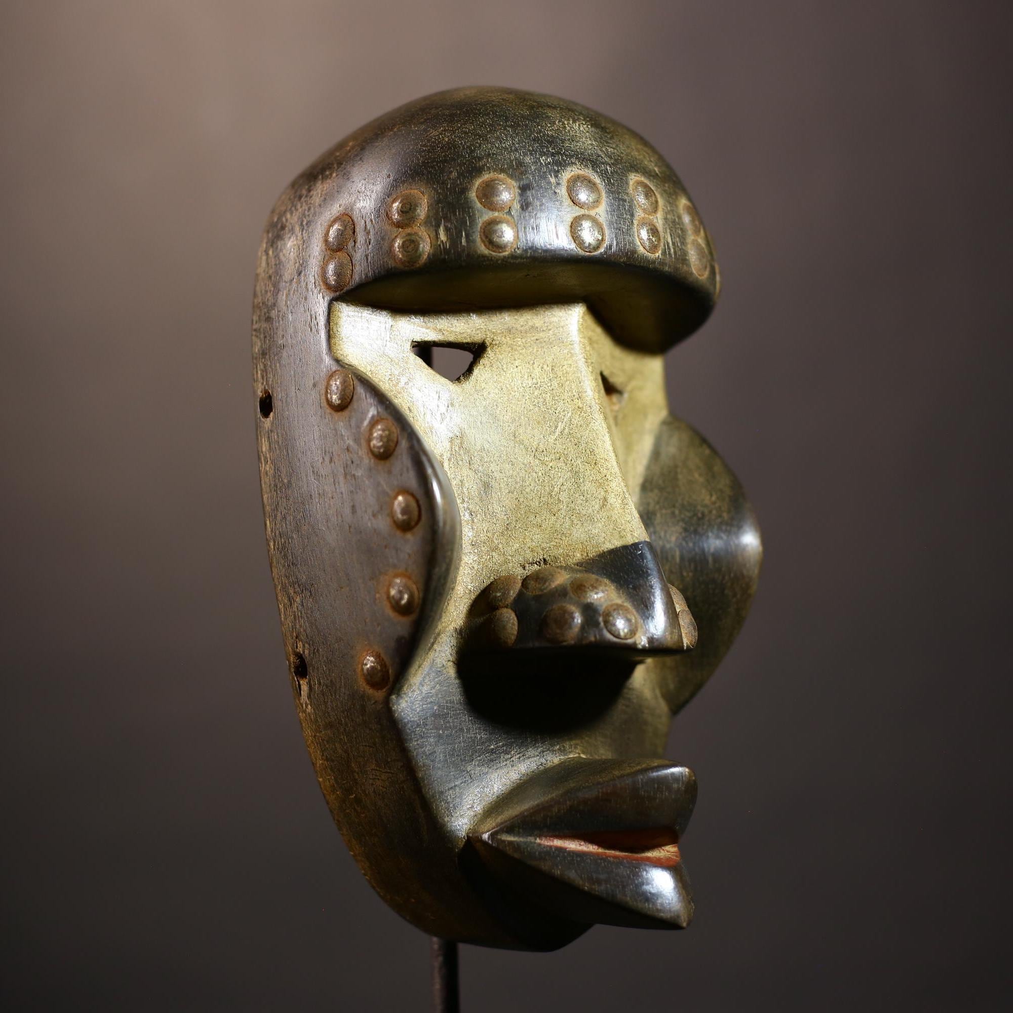 African Vintage Mask | Dan Tribal Art | Wooden Wall Decor | Ethnic Home | Handmade Art | Cultural Wall Mask | Rustic Tribal Decor-G5120
