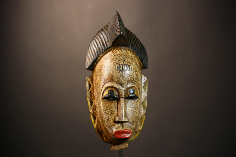 African Mask | Handcrafted Baule Wall Art | Cultural Home Decor | Unique Sculpture | Ethnic Wall Decoration | Artisan Craft -G4967