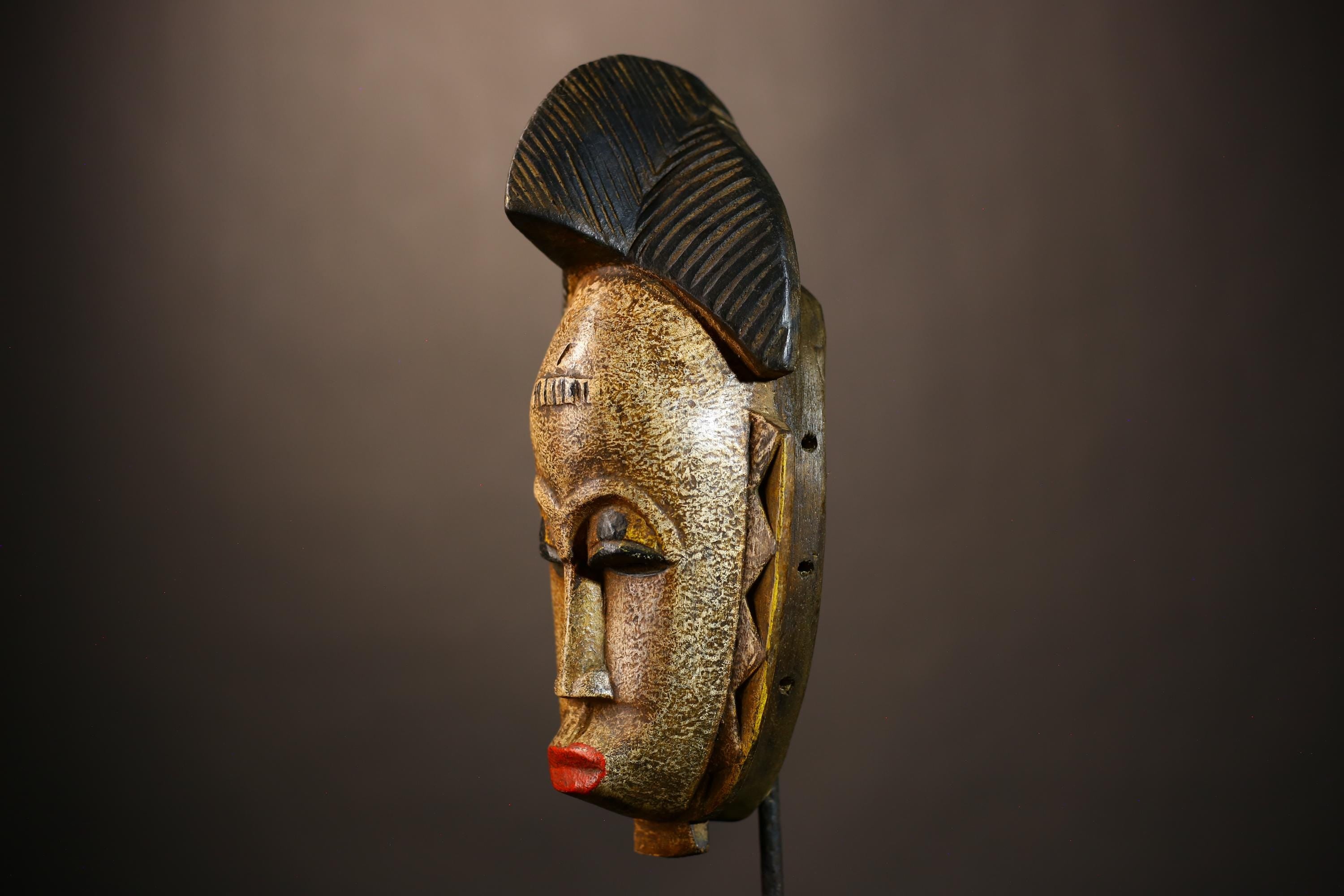 African Mask | Handcrafted Baule Wall Art | Cultural Home Decor | Unique Sculpture | Ethnic Wall Decoration | Artisan Craft -G4967