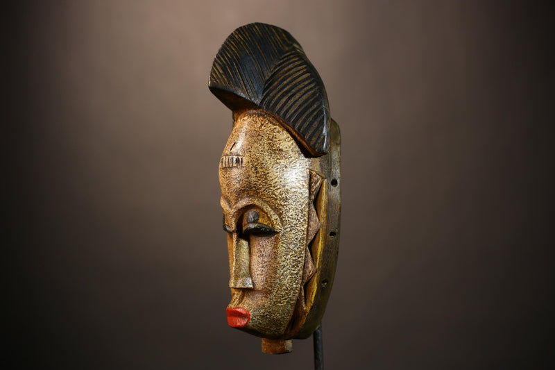 African Mask | Handcrafted Baule Wall Art | Cultural Home Decor | Unique Sculpture | Ethnic Wall Decoration | Artisan Craft -G4967