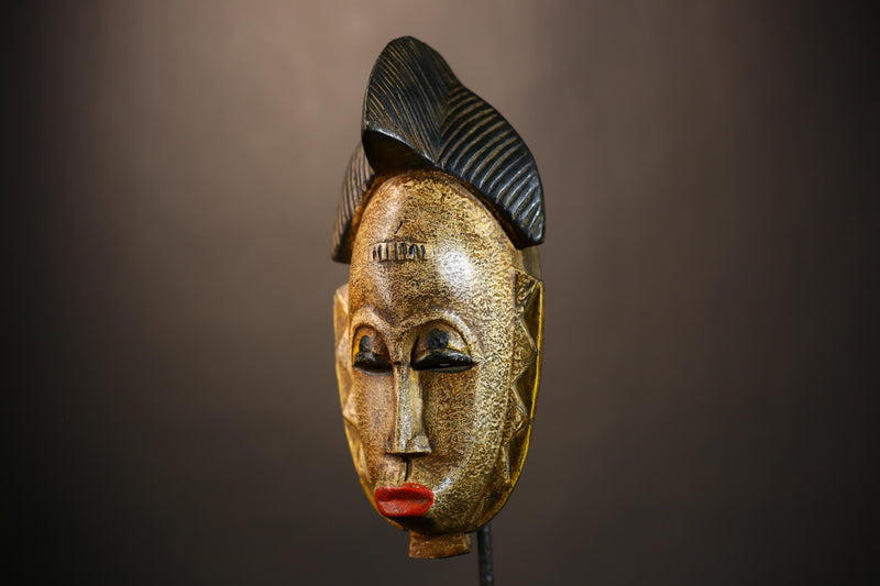 African Mask | Handcrafted Baule Wall Art | Cultural Home Decor | Unique Sculpture | Ethnic Wall Decoration | Artisan Craft -G4967