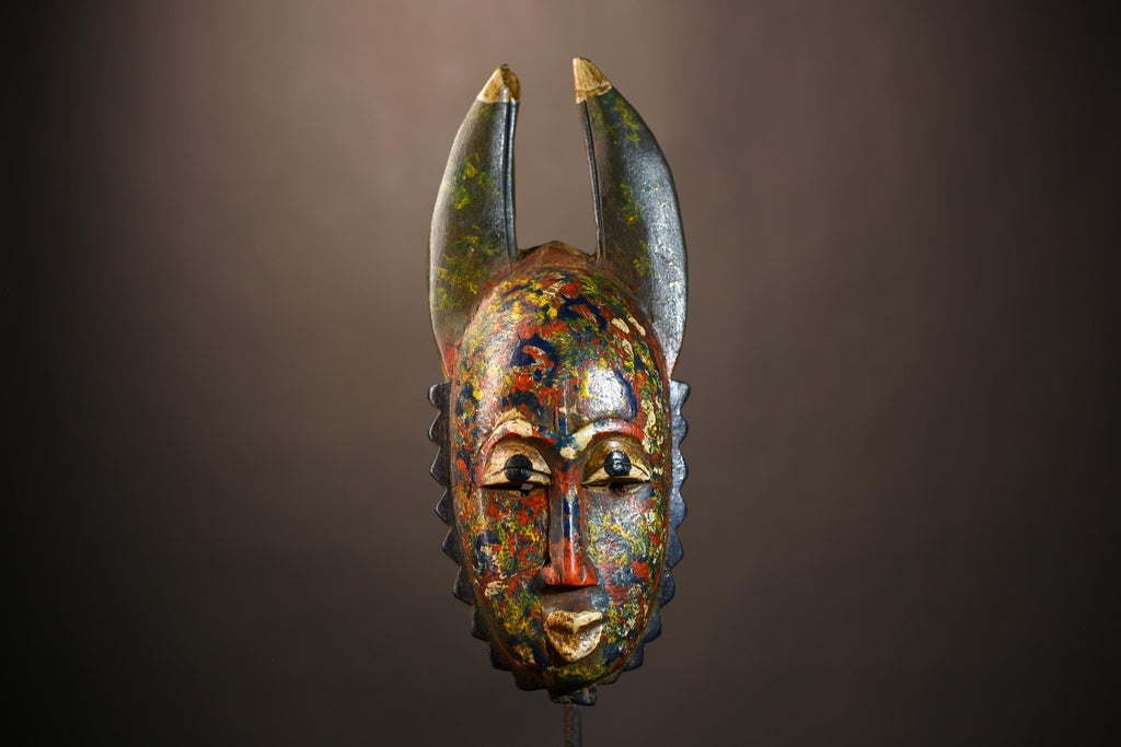 African Mask | Hand-Carved Guro Baule Mask | Unique Wall Hanging | Ethnic Art Decor | Cultural Accent Piece | Artisan Home Decor -G4963