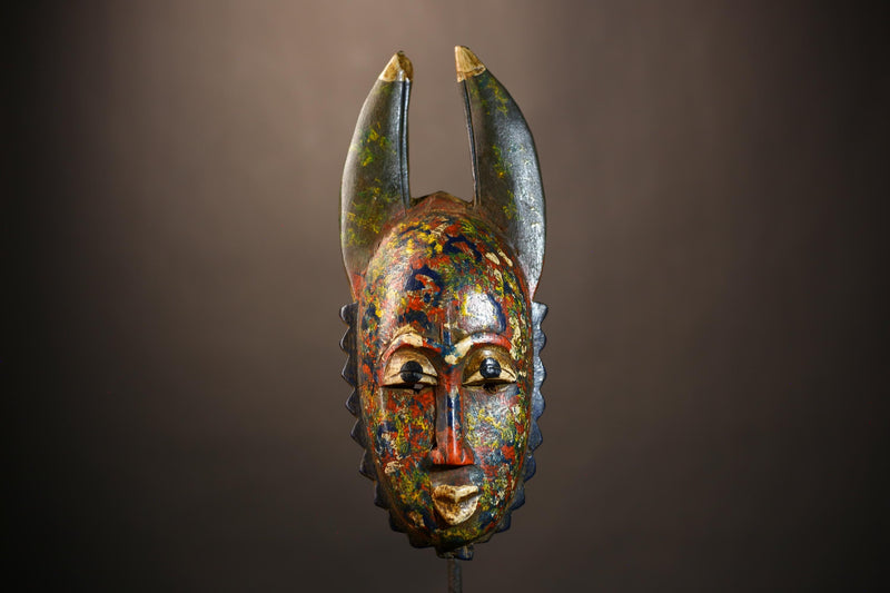 African Mask | Hand-Carved Guro Baule Mask | Unique Wall Hanging | Ethnic Art Decor | Cultural Accent Piece | Artisan Home Decor -G4963