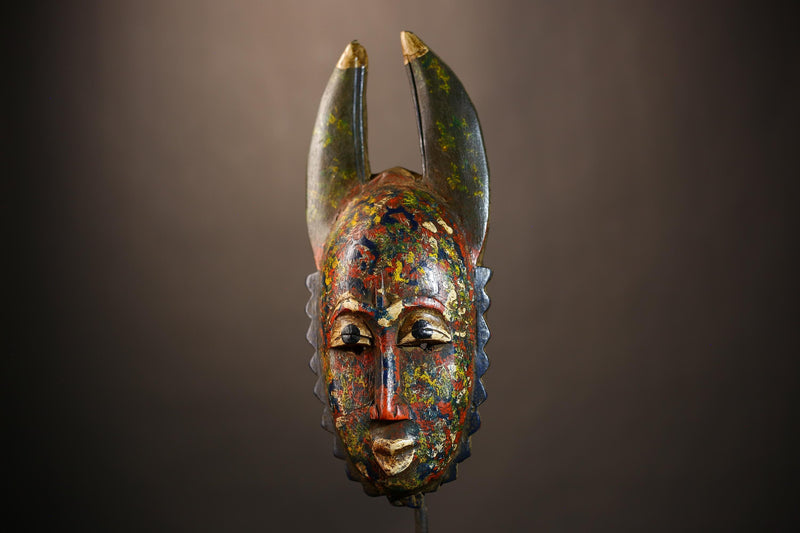 African Mask | Hand-Carved Guro Baule Mask | Unique Wall Hanging | Ethnic Art Decor | Cultural Accent Piece | Artisan Home Decor -G4963