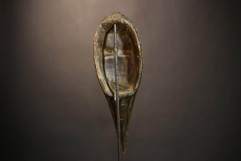 African Mask | Antique Dan Bird Mask | Unique Wood Art | Vintage Tribal Wall Sculpture | African Decor | Cultural Home Accent -G4962