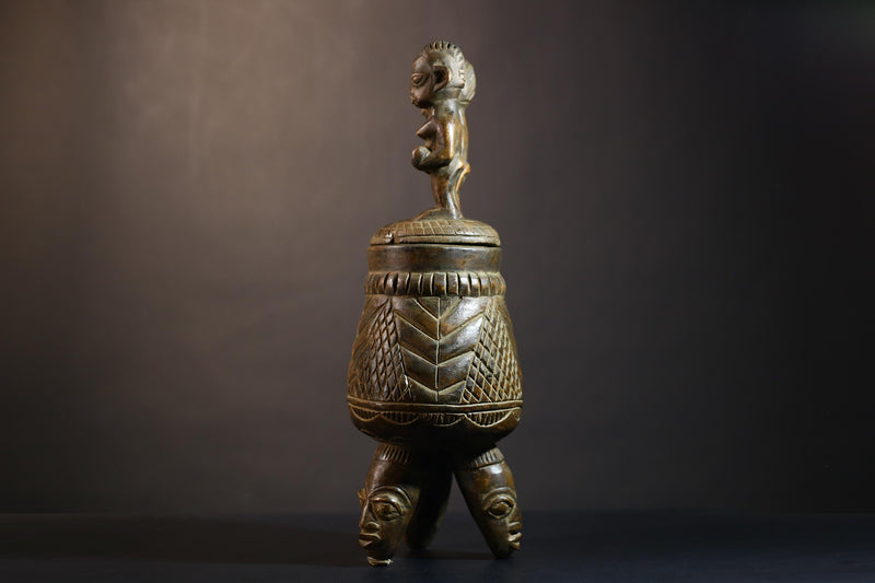 African Vintage Yoruba Antique Olumeye Art Figure Statue | Unique Cultural Decor | Handcrafted Sculpture | Collectible Home Accent-G4982