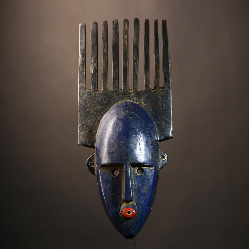 African Vintage Artisan Mask | Traditional Wall Art | Bambara Antique Decor | Unique Cultural Collector's Item-G4978