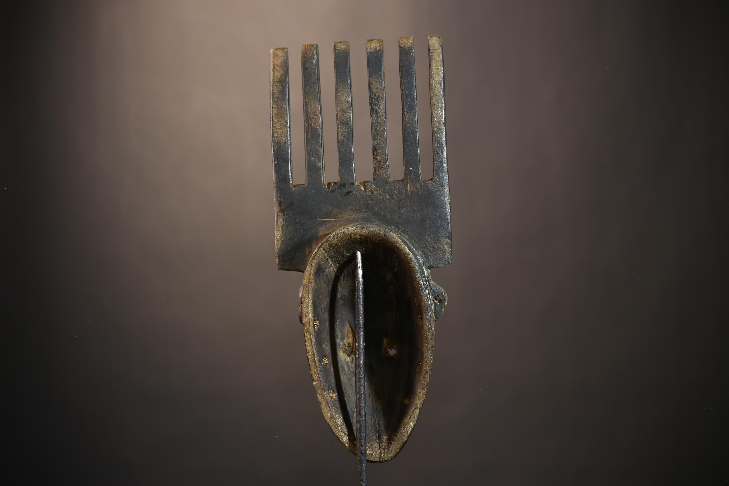 African Vintage Artisan Mask | Antique Traditional Wall Art Figure Decor | Unique Cultural Home Accent-G4977